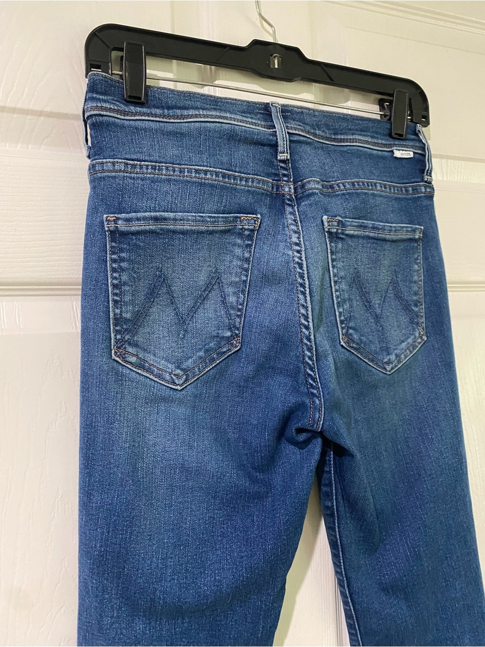 Mother The Cruiser Sneak Fray Jeans Hike Hike Baby Size 27 Flare Preppy 70s - Picture 11 of 16